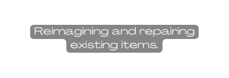 Reimagining and repairing existing items